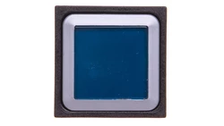 Naped przycisku 25x25mm niebieski bez samopowrotu z podświetleniem Q25LTR-BL/WB 086330