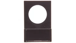 Tabliczka opisowa 38x25mm czarna prostokątna Q25TS-01 046184