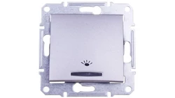 Sedna Przycisk światło z podświetleniem aluminium SDN1800160