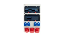 Rozdzielnica stacjonarna SUWAŁKI 2x32A/5P+ 16A/5P + 4xGS 16A 3P 230V + FI63 IP44 9027229W