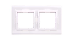 Simon 54 Nature Ramka podwójna szkło BIAŁA PERŁA DRN2/70