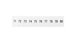 Oznacznik do złącz szynowych, opisówka ZB 5 numerowana od 71-80 kolor biały /10szt./