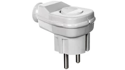 Wtyczka kątowa rozbieralna z przełącznikiem z/u 16A 2P AWA-Ł biała 51.15