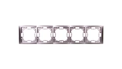 Simon Basic Neos Ramka pięciokrotna stal inox BMRC5/21