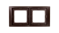 Simon Basic Neos Ramka podwójna IP44 czekoladowy BMRC2B/47