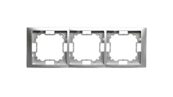 Simon Basic Neos Ramka potrójna srebrny matowy BMRC3/43
