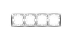 Simon Basic Neos Ramka poczwórna srebrny matowy BMRC4/43