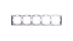 Simon Basic Neos Ramka pięciokrotna srebrny matowy BMRC5/43