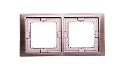 Simon Basic Neos Ramka podwójna IP44 tytanowy BMRC2B/052