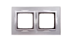 Simon 54 Nature Ramka podwójna szkło SREBRNA MGŁA DRN2/71