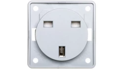 Integro Flow Gniazdo pojedyncze z/u 16A standard brytyjski jasnoszare 0962622506