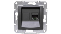SEDNA Gniazdo komputerowe pojedyncze RJ45 kat.6 UTP grafitowe SDN4700170