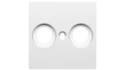 Merten System M Płytka centralna podwójna gniazda antenowego TV/SAT biała MTN4122-0325