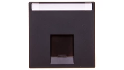 Merten System M Płytka centralna pojedyncza gniazda komputerowego RJ45 antracyt MTN465814