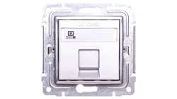 VENA Gniazdo komputerowe pojedyncze RJ45 kat.5e nieekranowane aluminium 514065