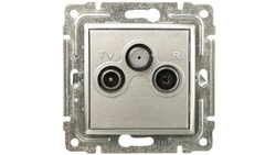 VENA Gniazdo antenowe RTV/SAT przelotowe aluminium 514077