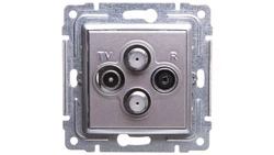 VENA Gniazdo antenowe podwójne TV/SAT aluminium 514078