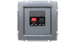 KOS66 Gniazdo głośnikowe pojedyncze grafit 666072