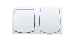 MADERA Łącznik hermetyczny pojedynczy + gniazdo hermetyczne pojedyncze z/u z klapką biały ZH-NŁ1G/00/w