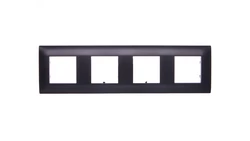 DANTE Ramka poczwórna tworzywo lakierowane CZARNY 450984