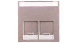 Merten System M Płytka centralna podwójna gniazda komputerowego RJ45 aluminium MTN466560