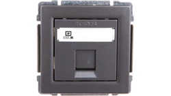 KOS66 Gniazdo komputerowe pojedyncze RJ45 MOLEX kat.5e nieekranowane grafit 666065