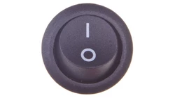 Wyłącznik okrągły kołyskowy R13 czarny 07-00-02-09-0003