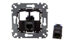 Merten Gniazdo komputerowe podwójne RJ45 kat.6 UTP MTN4576-0002