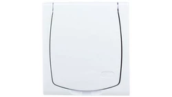 MADERA Gniazdo hermetyczne pojedyncze z/u IP44 klapka biała GNH-1NZ/00/w
