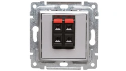 VENA Gniazdo głośnikowe podwójne aluminium 514071