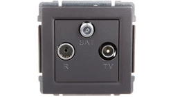 KOS66 Gniazdo antenowe RTV/SAT końcowe grafit 666076