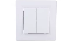 Łącznik Asfora podwójny schodowy biały z ramką EPH0600121