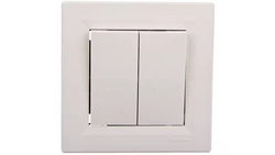 Łącznik Asfora podwójny schodowy kremowy z ramką EPH0600123