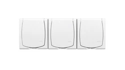 MADERA Gniazdo hermetyczne potrójne z/u IP44 klapka biała GNH-3NZ/00/w