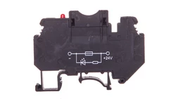 Złączka bezpiecznikowa 0,2-6mm2 czarna 30A ze wskaźnikiem LED UK 6-FSI/C-LED24 3001938 /50szt./