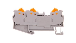 Złączka szynowa 3-przewodowa 4mm2 szara QTC 1,5-TWIN 3205048 /50szt./