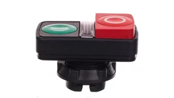 Przycisk ziel. kryty/czerw. podśw. dwuklawiszowy O22 z ozn. ZB5AW7L3741