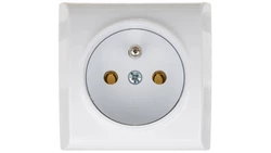BIS Gniazdo pojedyncze z/u białe GN-1BZ/00