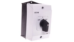 Łącznik krzywkowy HAND-0-AUTO-START (z samopowrotem) 20A 2P w obudowie T0-2-15907/I1 207095