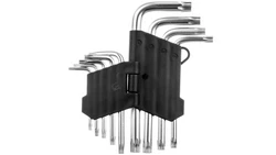 Klucze Torx krótkie T10-T50 stal CrV (zestaw 9 szt.) 35D960