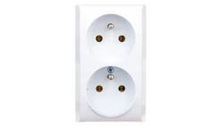 BIS Gniazdo podwójne z/u z niezamiennością faz białe GN-2BC/00