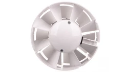 Wentylator kanałowy fi 125 230V 16W 190m3/h 38dB o przepływie mieszanym z timerem biały 125VKO1T