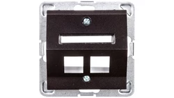 IMPRESJA Obudowa gniazda komputerowego podwójnego skośna antracyt GPK-2YS/p/50