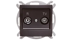 IMPRESJA Gniazdo antenowe RTV zakończeniowe 10dB antracyt GPA-10YPZ/m/50