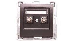 IMPRESJA Gniazdo ekwipotencjalne podwójne antracyt GPE-2Y/m/50