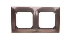 IMPRESJA Ramka podwójna do łączników IP44 antracyt RH-2Y/50