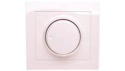 KIER Ściemniacz przyciskowo-obrotowy /żarowy i halogenowy/ beżowy ŁP-8W/01