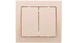 KIER Przycisk podwójny zwierny beżowy ŁP-17W/01
