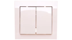 KIER Łącznik schodowy podwójny beżowy ŁP-10W/01