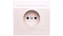 KIER Gniazdo pojedyncze b/u z przesłonami beżowe GP-1WP/01